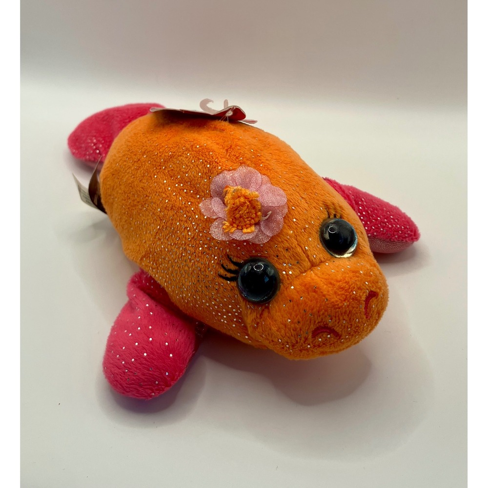 First & Main Fantasea Maya Manatee Orange Pink Sparkle Glitter Plush Toy NWT